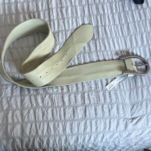 We The Free Cream Belt with Silver Buckle